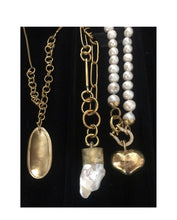 Load image into Gallery viewer, Pearls Necklace + Puffy Heart element
